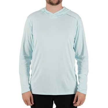 Realtree Men's Long Sleeve Performance Fishing Hoodie, Ice Caps, XL