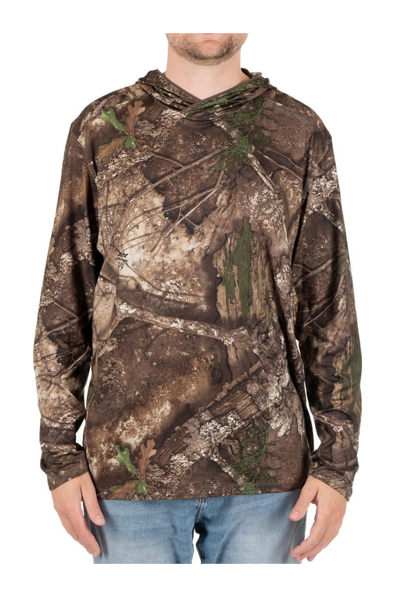 Men's Long Sleeve Performance Fishing Hoodie, XL