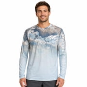 Realtree Mens Long Sleeve Performance Fishing Tee, Granite Bay, L