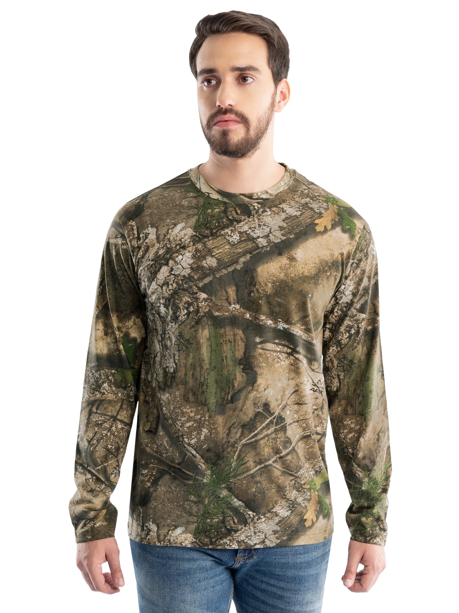 Realtree Men's Long Sleeve Camo T-Shirt with Scent Control, 3XL