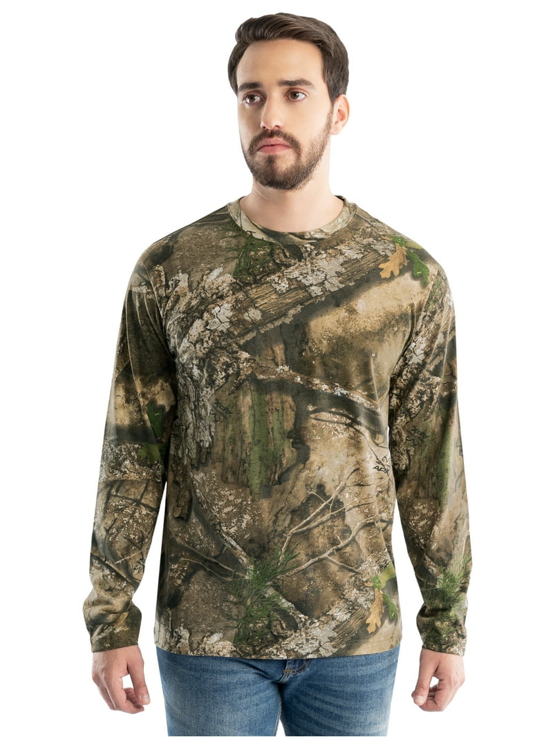 Realtree Men's Long Sleeve Camo Hunting T-Shirt with Scent Control