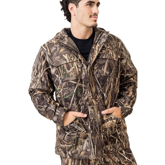 Realtree Men's Max-7 Camo Hunting Jacket - Insulated Cold Weather Parka, 2X
