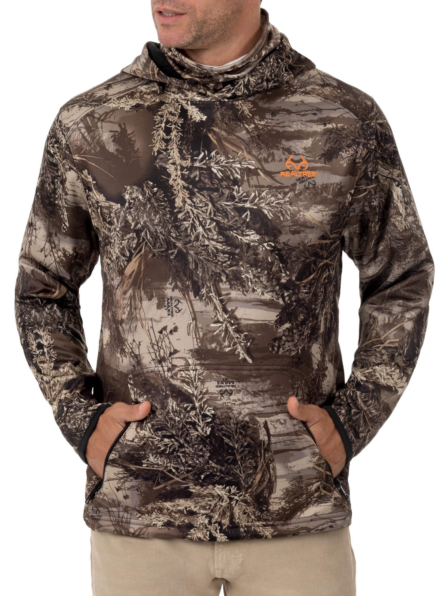 Realtree Men s Performance Fleece Hoodie with Gaiter Walmart