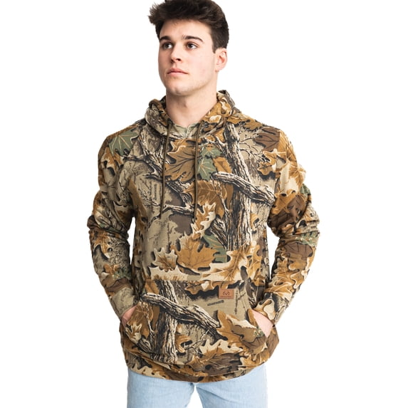 Realtree Men’s Hunting Hoodie Sweatshirt, Classic Camo, Poly Cotton, Soft Mid-weight, 2X