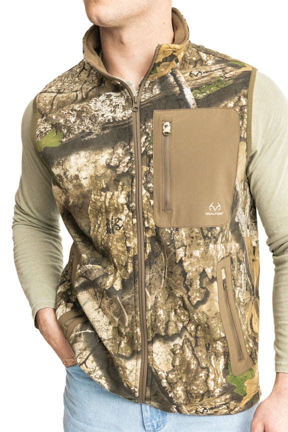 Men's Fleece Vest – APX Camo | Lightweight, Warm, and Durable Hunting Layer and Everyday Wear, Size S-5XL