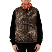 Realtree Men's Reversible Camo and Blaze Full-Zip Hunting Vest, Realtree APX, L