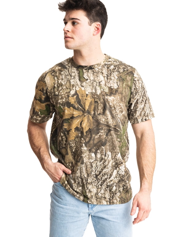 Men's Hunting APX Camo Short Sleeve Cotton Shirt, Lightweight, Soft & Breathable, 3X