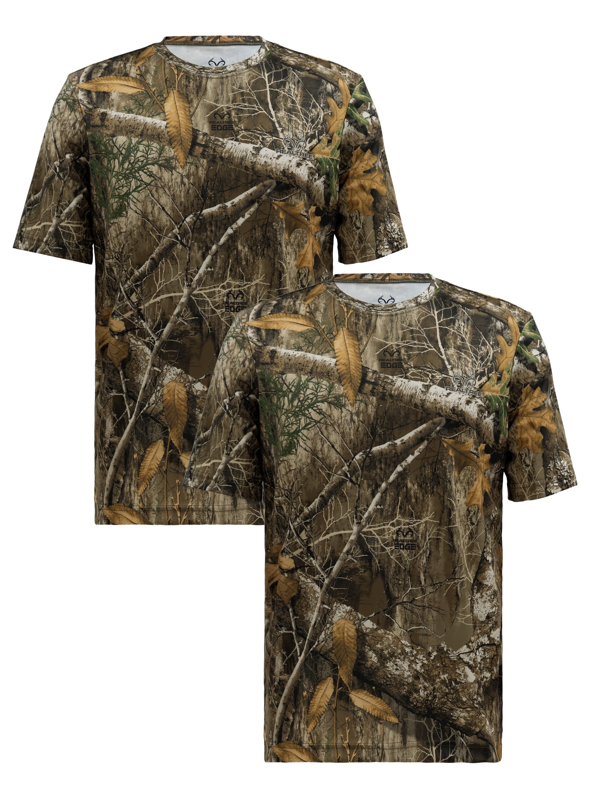 Realtree Men's Short Sleeve Performance Camo Tee 2-Pack Bundle