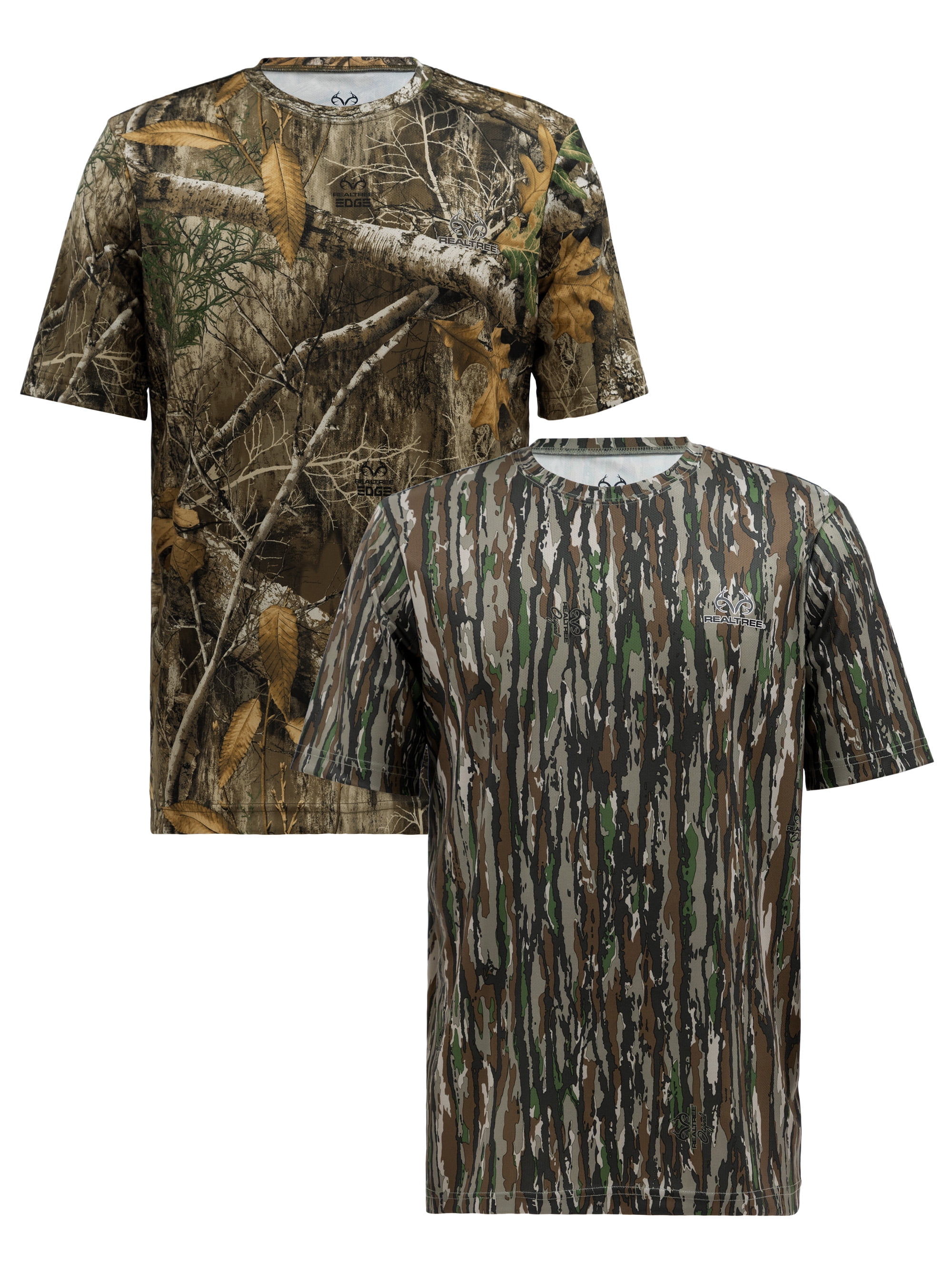 Realtree Men's Short Sleeve Performance Camo Tee 2-Pack Bundle