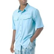 Realtree Men's Short Sleeve Vented Tech UPF 50+ Fishing Shirt, Size L