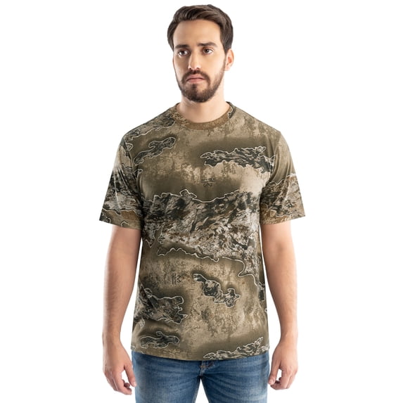 Realtree Men's Short Sleeve Scent Control Hunting Camouflage T-Shirt, size S-3XL