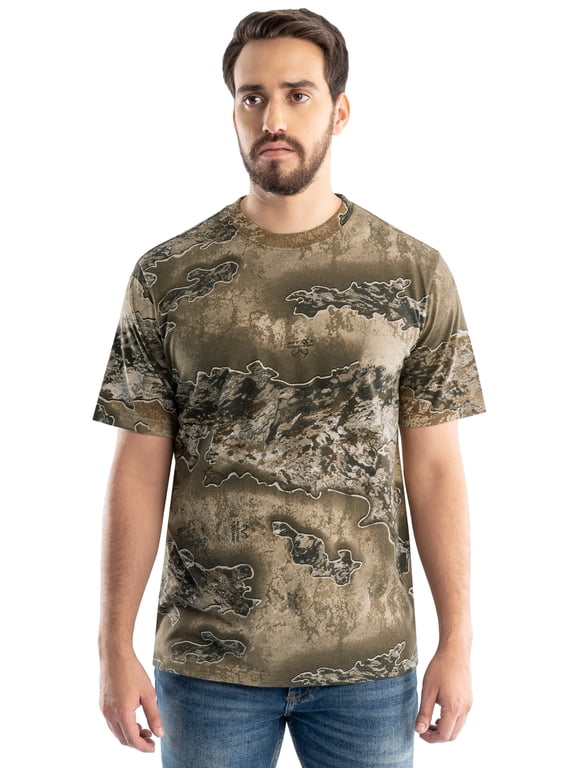 Men's Short Sleeve Scent Control Hunting Camouflage T-Shirt, size S-3XL