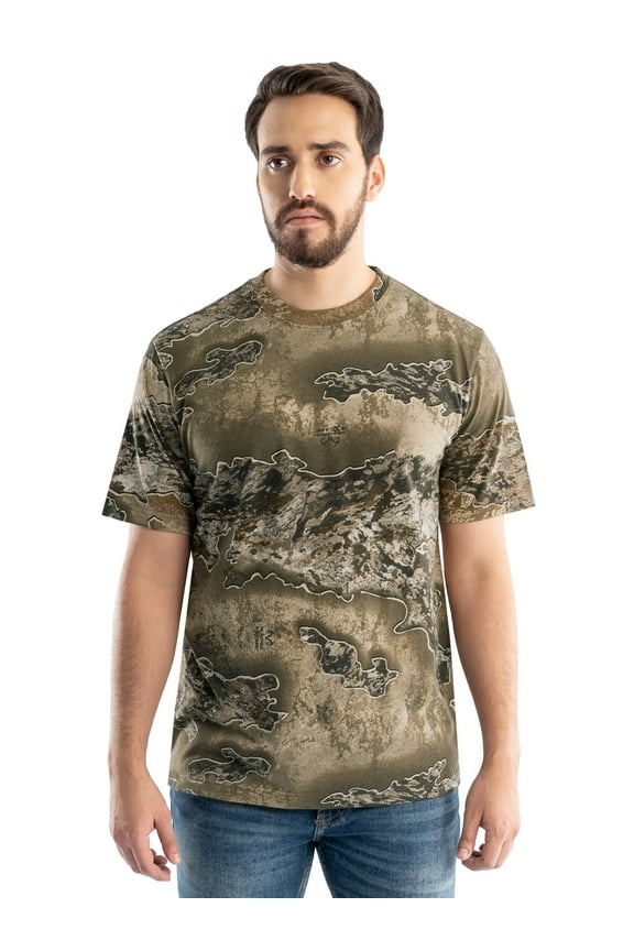 Men's Short Sleeve Scent Control Hunting Camouflage T-Shirt, size S-3XL
