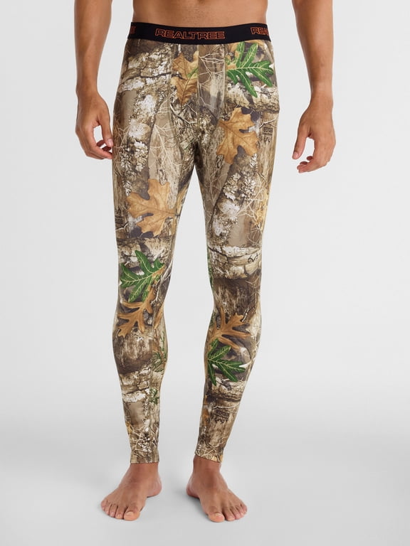 Men's Moisture Wicking Thermals, Mens Bottoms, Long Underwear, Camouflage, Medium