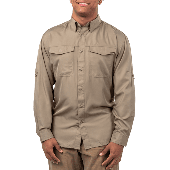 Realtree Mens Long Sleeve Hunting Guide Shirt, Timber Wolf, Size Extra Large
