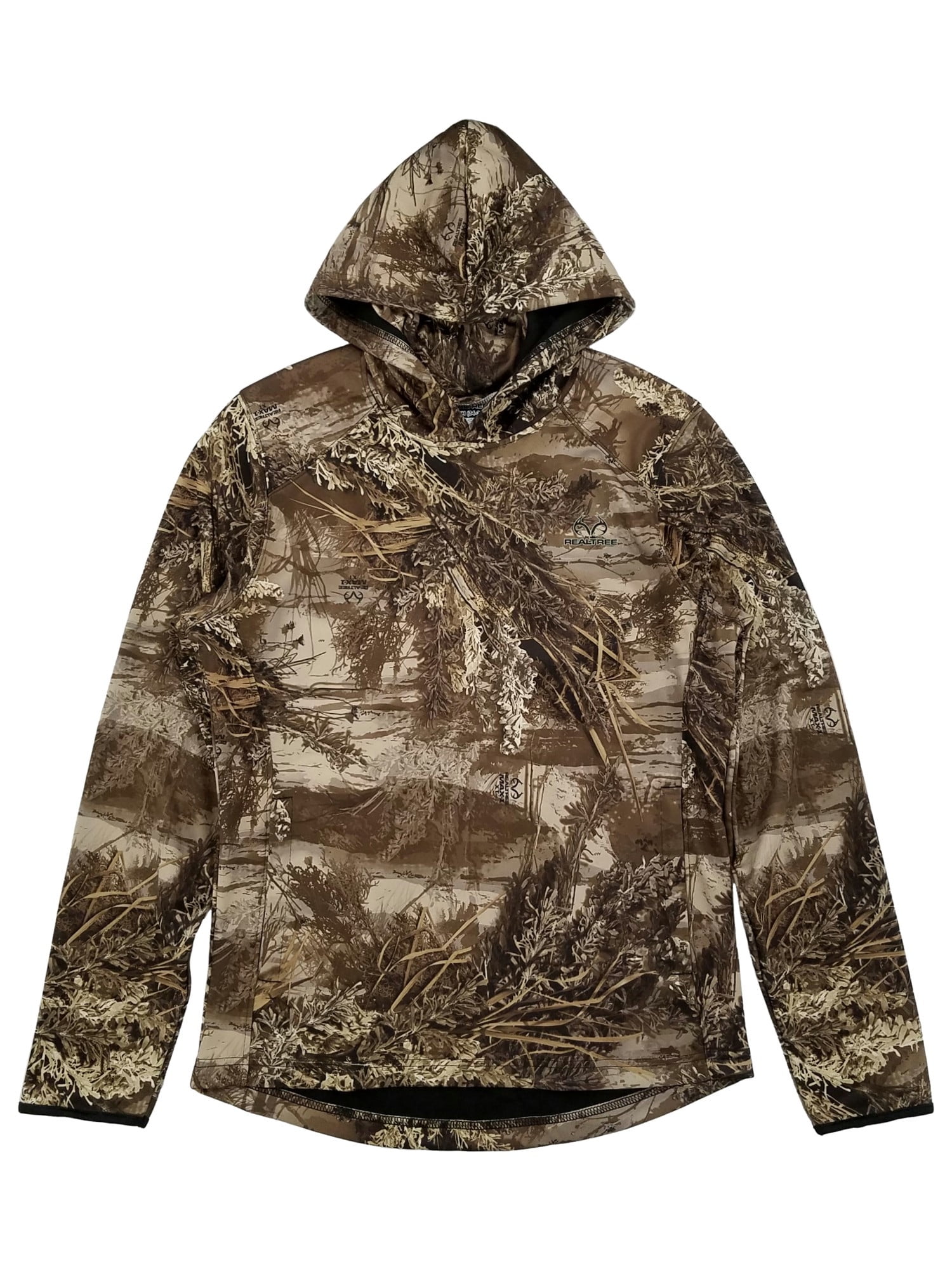 Realtree Mens Max 1 XT Camouflage Pullover Tech Hoodie with Face Gaiter Medium Walmart