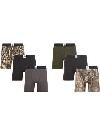 Deago 4 Pack Men's Stretch Boxer Briefs Soft Cotton Open Fly Underwear  Tagless Regular Leg (Multi-color, M)