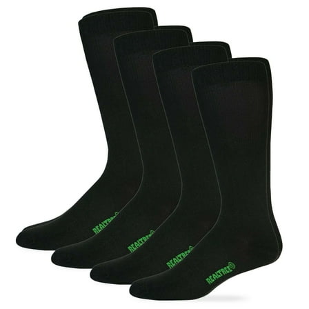 Realtree Mens Socks, Liner Moisture Wicking Mid Calf Tall Boot Socks, 4 Pair