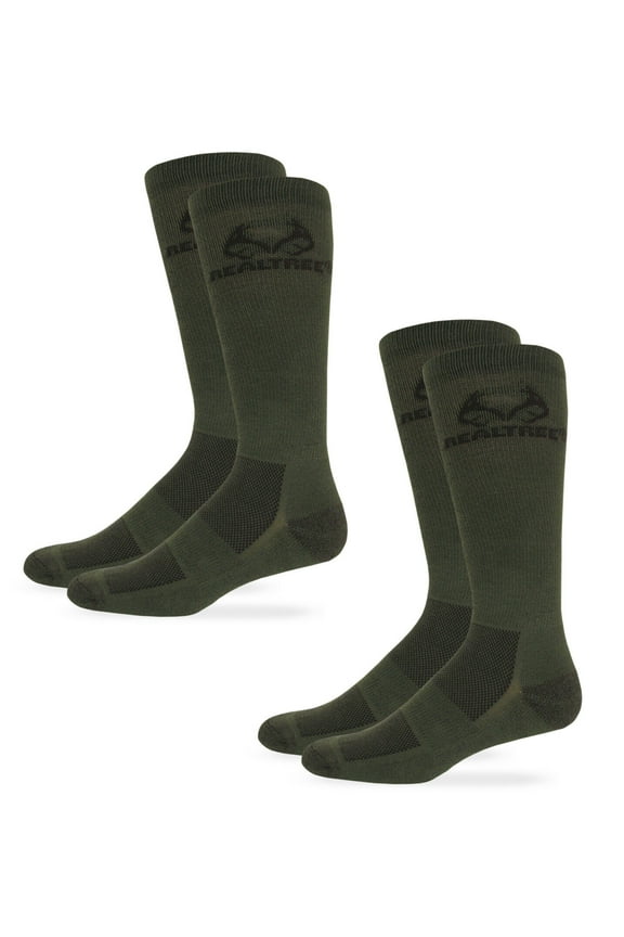 Mens Socks, Outdoor Boot Cushion Lightweight Wicking Crew Socks, 2 Pair