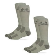 REALTREE Mens Socks, Outdoor Boot Cushion Lightweight Wicking Crew Socks, 2 Pair