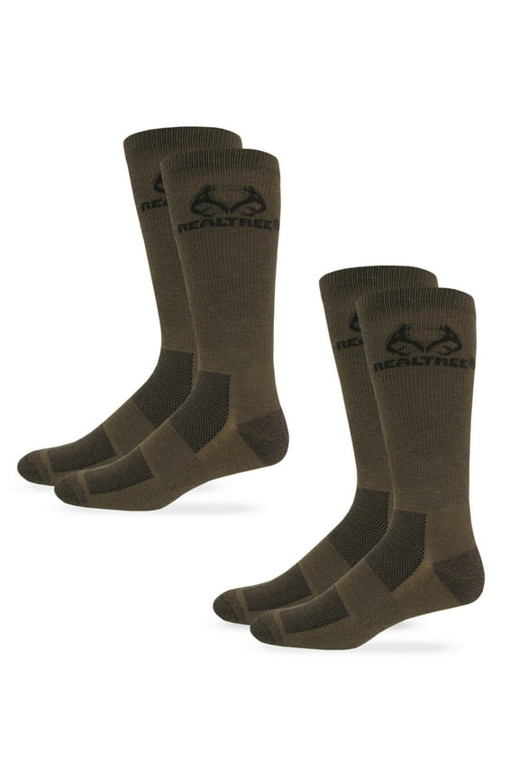 Mens Socks, Outdoor Boot Cushion Lightweight Wicking Crew Socks, 2 Pair