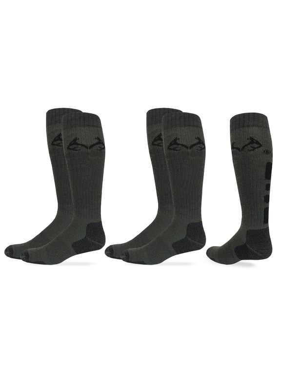 Mens Socks, Outdoor Elimishield Moisture Wicking Tall Over the Calf Boot Socks, 2 Pair