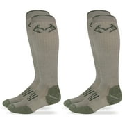 Realtree Mens Socks, Outdoor Merino Wool Long Over the Calf Boot Socks, 2 Pair