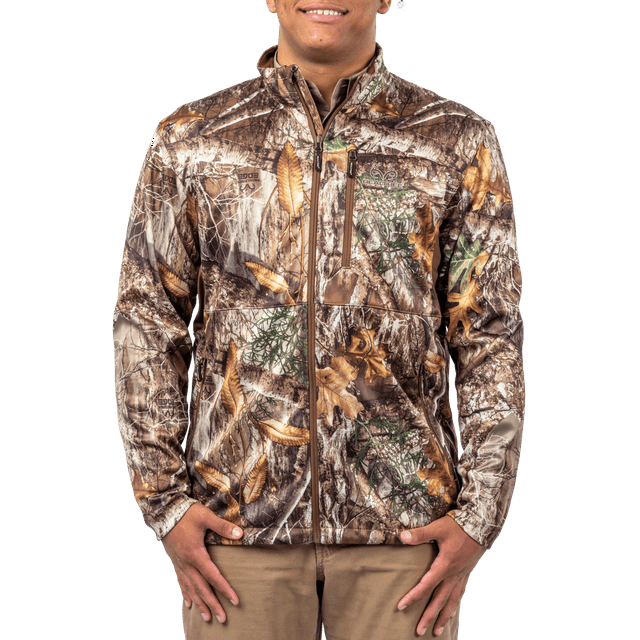 Realtree Mens Tech Shell Hunting Jacket Realtree Edge Size Large 2952