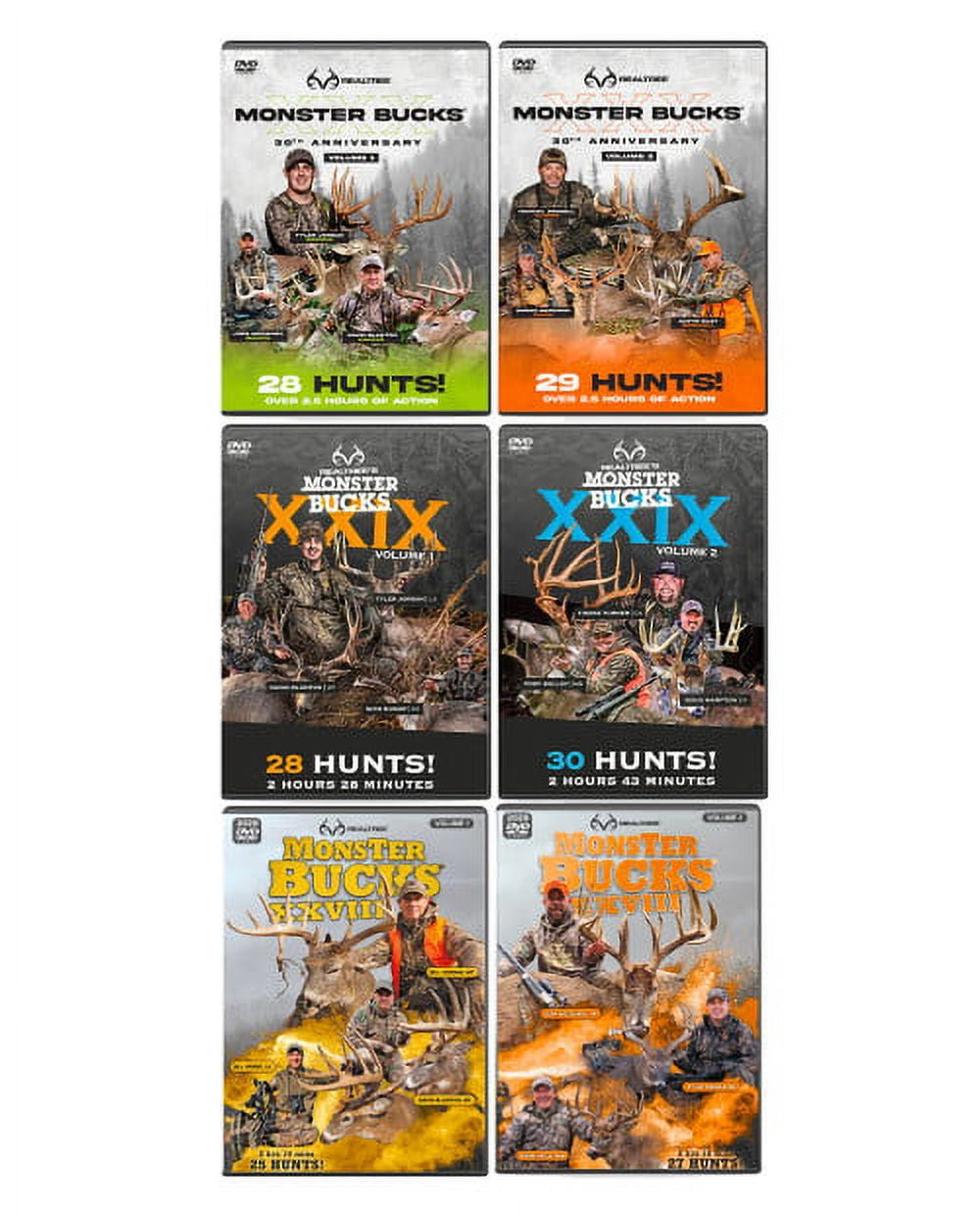 Realtree Monster Bucks XXVIII, XXIX and  Volume 1 &amp;amp; 2 2020, 2021 &amp;amp; 2022 Release