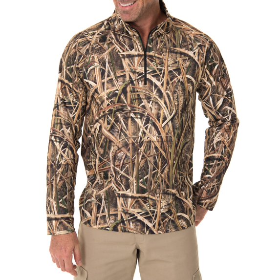 Realtree & Mossy Oak Men's Fleece Performance Camo 1/4 Zip Jacket