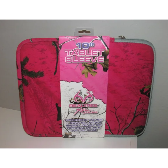 Realtree Pink Camo 10" Protective Neoprene Tablet Sleeve - Brand New W Tags
