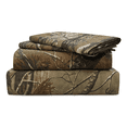 thumbnail image 1 of Realtree All Purpose Camo Sheet Set - 4 Piece Camouflage Printed Bedding -Percale Weave Super Soft Cotton 100 GSM Fabric - Easy Care Forest Theme Sheet Set for Bedroom, Hunting & Outdoor - (Full), 1 of 5