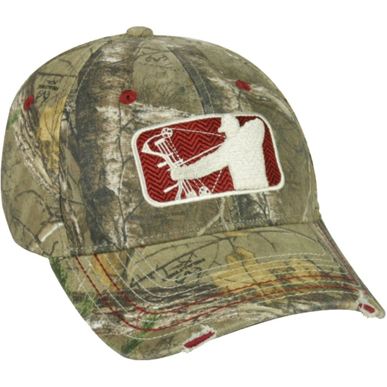 Realtree Red Logo Camo Major League Bowhunter Hunting Hat