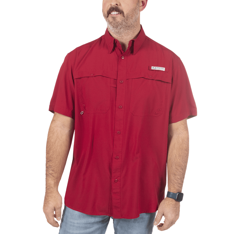 Realtree Rio Red Mens Short Sleeve Fishing Guide Shirt- XL 