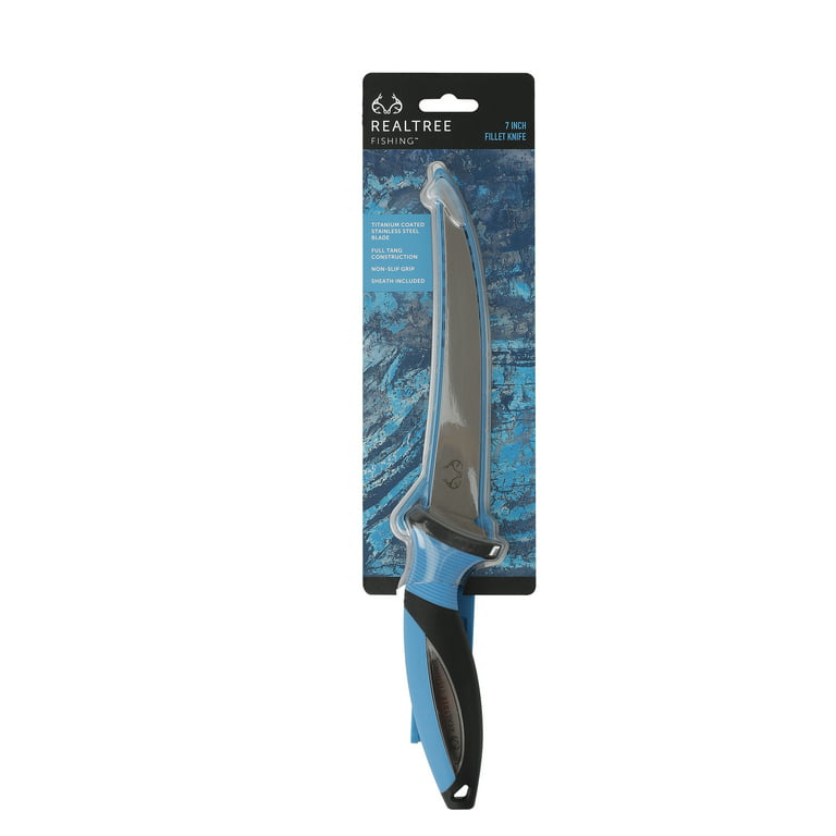 Realtree Stainless Steel Blade, Fishing Fillet Knife, 7 Length