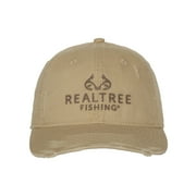 Realtree® Structured 6-Panel Chino Cotton Twill Fishing Hat with Heavy Fray