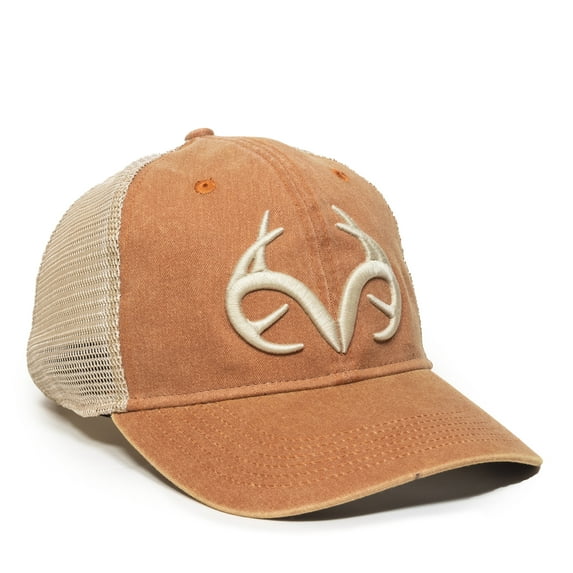 Realtree Structured Baseball Style Hat, Orange/Khaki, Large/Extra Large