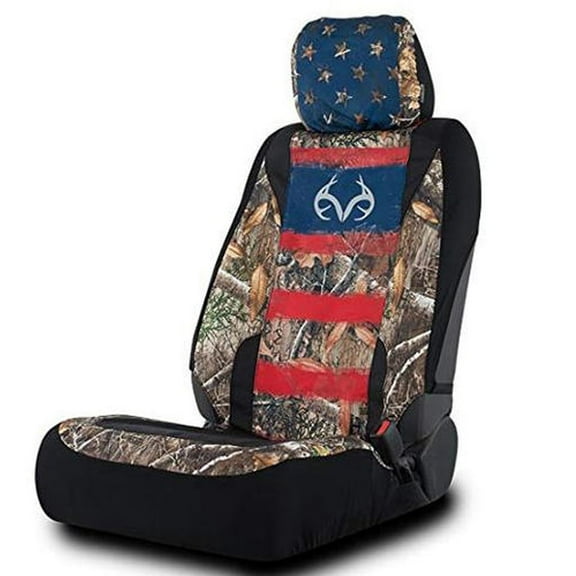 Realtree Edge Multicolor, Polyester, Water-Resistant Front Seat Covers, 1 Piece