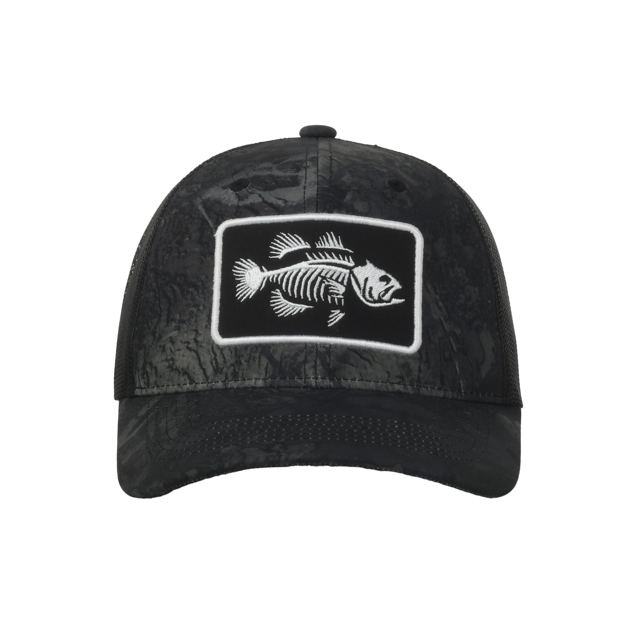 Realtree® Fishing WAV3 Black Cap – 5-Panel, Bonefish Patch, Flat