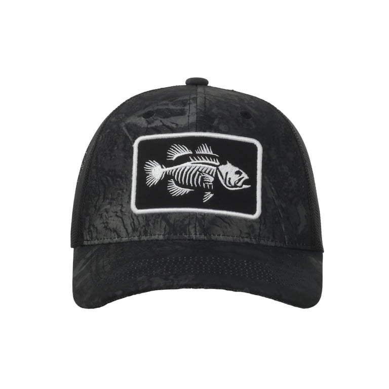 Realtree® Fishing WAV3 Black Cap – 5-Panel, Bonefish Patch, Flat