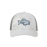 Realtree  Fishing WAV3 White Structured Cap   Mid Profile Mesh Back Snapback, One Size
