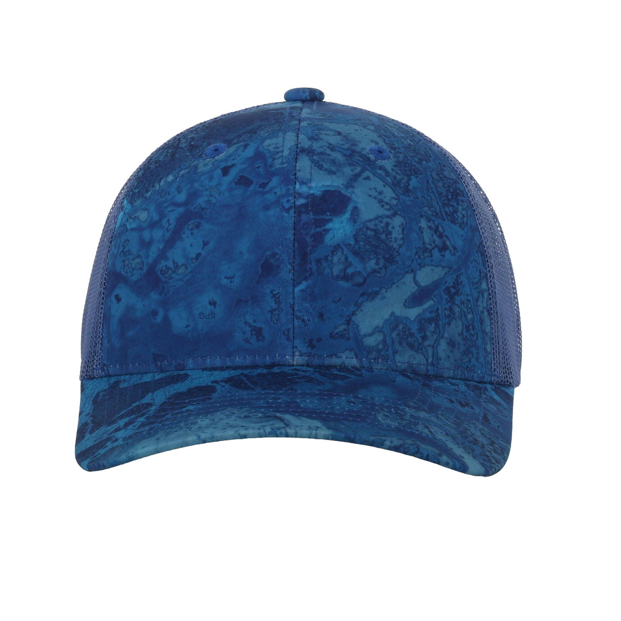 Realtree® Fishing WAV3 Blue Camo Trucker Hat – Mid Profile Mesh Back Snapback, One Size