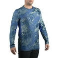 thumbnail image 1 of Realtree Wav3 Blue Yellow Men's Long Sleeve Performance Fishing T-Shirt, 1 of 4