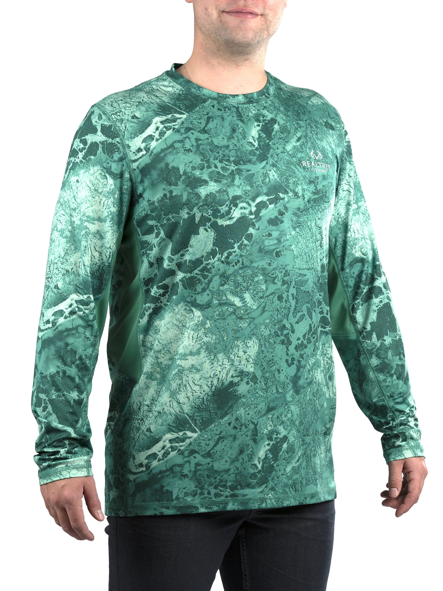T-shirt Manches Longues Realtree Pêche – UPF 30+, Bleu, Taille S (Neuf Avec étiquettes)