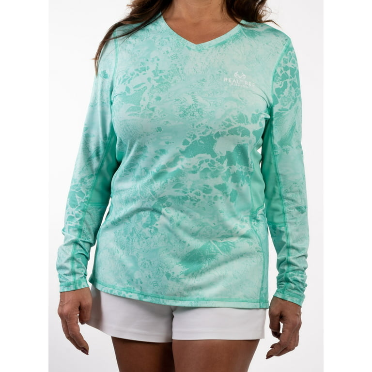 Fintech Women's Long Sleeve Fishing Shirt - XL, Green