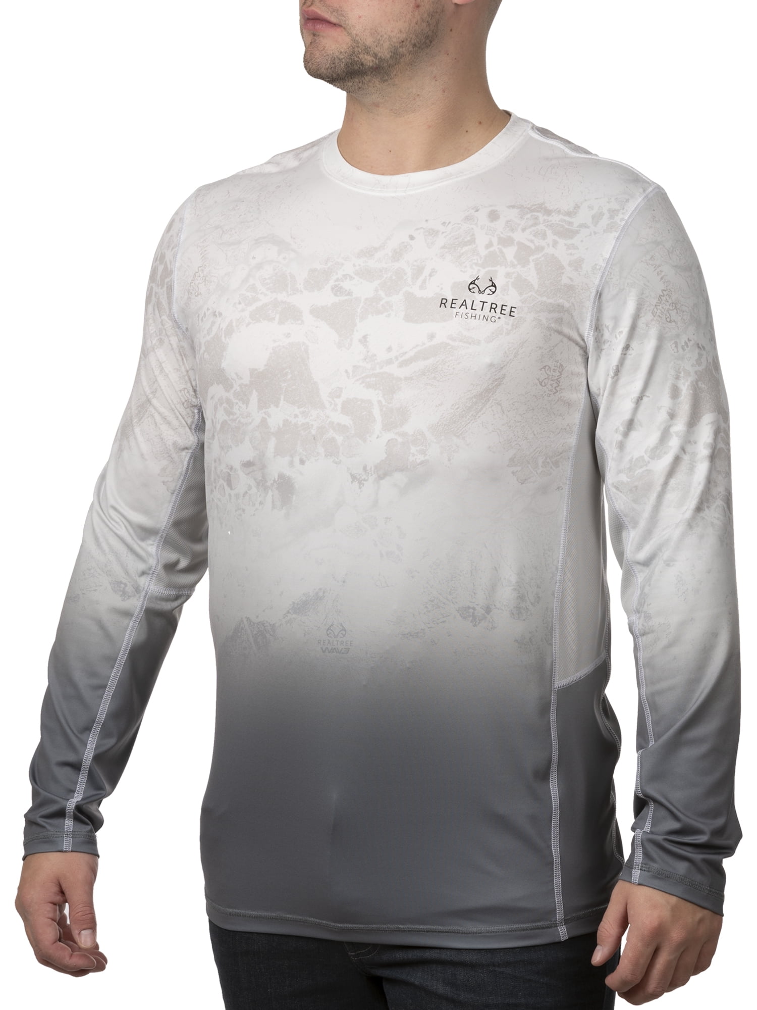 Realtree Wav3 Fishing Men's Performance Tee Shirt Long Sleeve