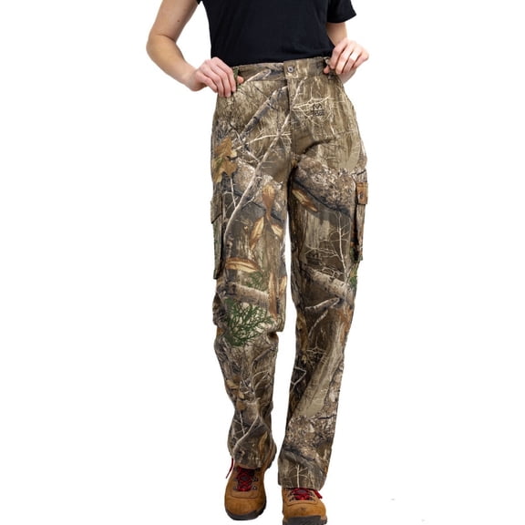 Realtree Women's EDGE Camo 6-Pocket Cargo Hunting Pants | Durable, Lightweight Outdoor Apparel | Size XS-3XL