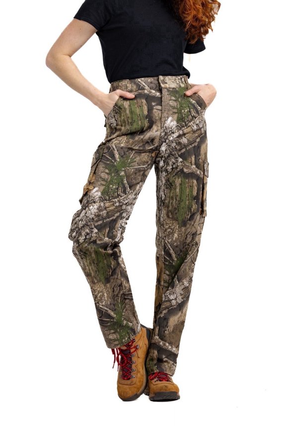 Women's Hunting Cargo Pants , 6-pocket, Lightweight, APX Camo, 2XL