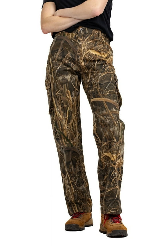 Women's 6 Pocket Hunting Cargo Pant | MAX-7 Camo | Size S