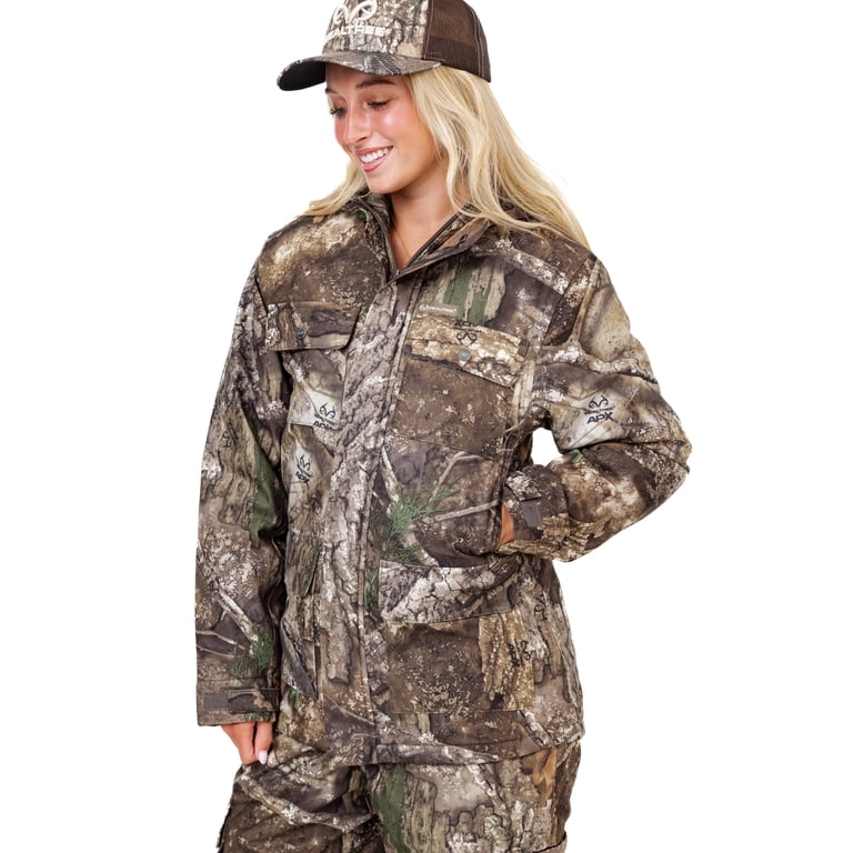 Veste De Chasse Camouflage Realtree Femme - Taille L - Capuche - Contrôle Des Odeurs - Occasion